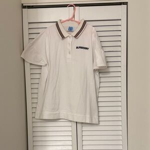 Burberry Kids Polo with Striped Collar